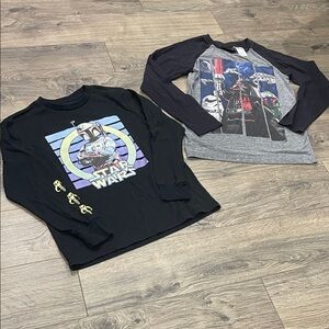 Star Wars Kids Long Sleeve Tees - Black and Gray